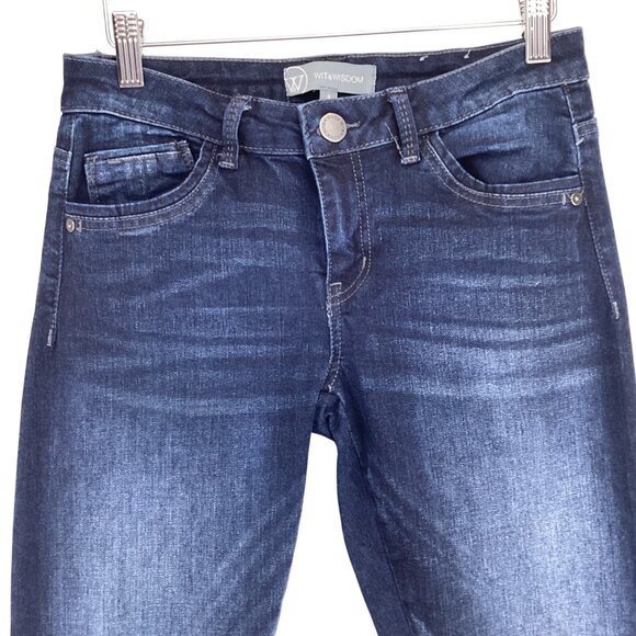 Wit & Wisdom Womens Dark Wash Skinny Jeans Size 4 Ankle Cropped Stretch - Picture 2 of 10
